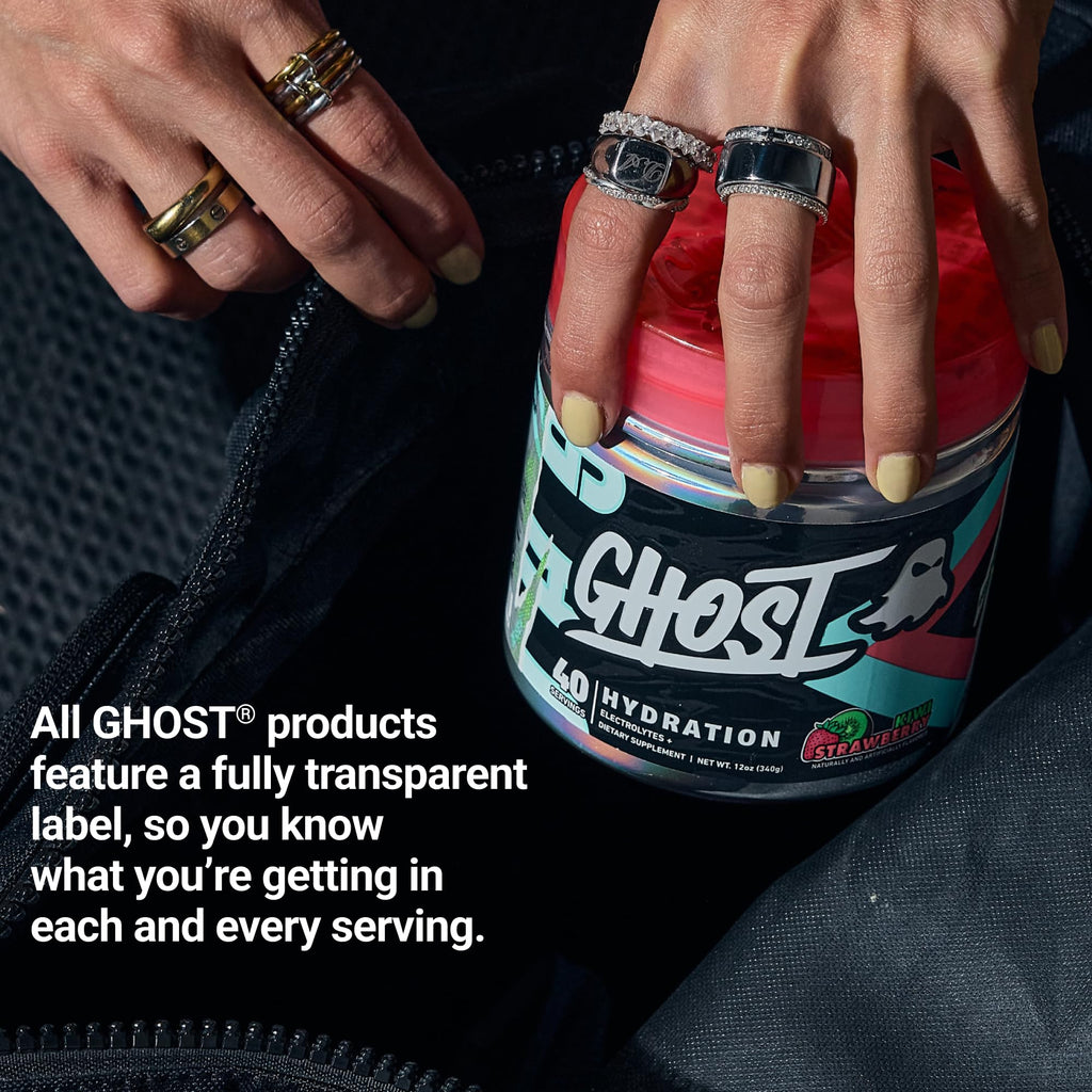 GHOST Hydration Tub, Electrolyte Powder, Kiwi Strawberry - Sugar Free Instant Electrolyte Drink Mix - Caffeine-Free Daily Hydration & Immune Support with Clean Formula - 40 Servings