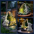 GIGALUMI Elephant Statue Solar Garden Yard Decor Outdoor Gifts for Women