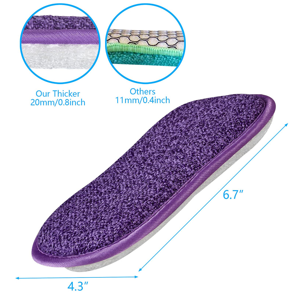 10 Pack Kitchen Dish Sponges Scrubber Non-Scratch Multi-Purpose Dishcloths, Sponge Along with Heavy Duty Scouring Power - Effortless Cleaning of Dishes, Pots and Pans