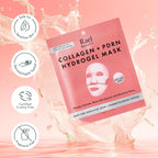 Rael Face Mask – Deep Hydration & Moisturizing Sheet Masks, Daily Skincare, Advanced PM Routine for Glowing Skin, Korean Skin Care (Collagen Salmon PDRN, 4 Count)