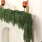 Alupssuc 9FT Christmas Garland, Artificial Real Touch Norfolk Pine Garland