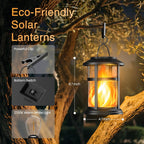 Otdair 6 Pack Solar Lanterns Outdoor Waterproof, Upgraded Flickering Flame Hanging Solar Lights for Outside, Solar Powered Lantern for Patio Yard Garden Porch Decor, Gift for Mom Housewarming