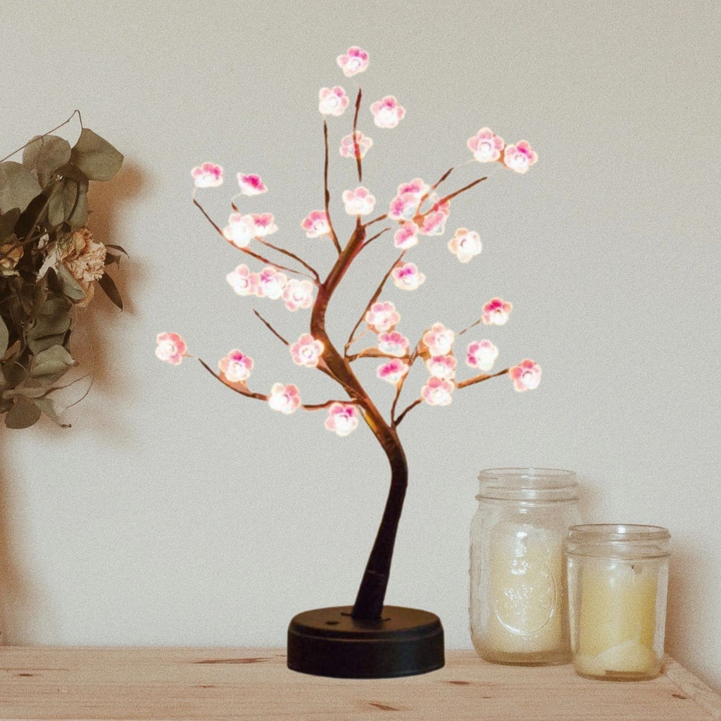 Cherry Blossom Tree Light 18inch 36 Led,Japanese Decor,Battery/USB Operated