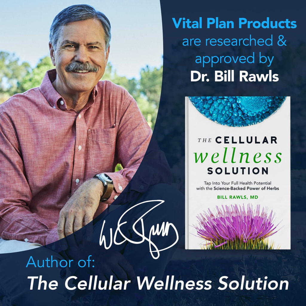Vital Plan Gut Balance Supplement by Dr. Bill Rawls - Advanced Digestive Health Support Formula w/Clinical-Grade Slippery Elm Bark, Berberine & Dandelion Extract for Women & Men (180 Capsules)