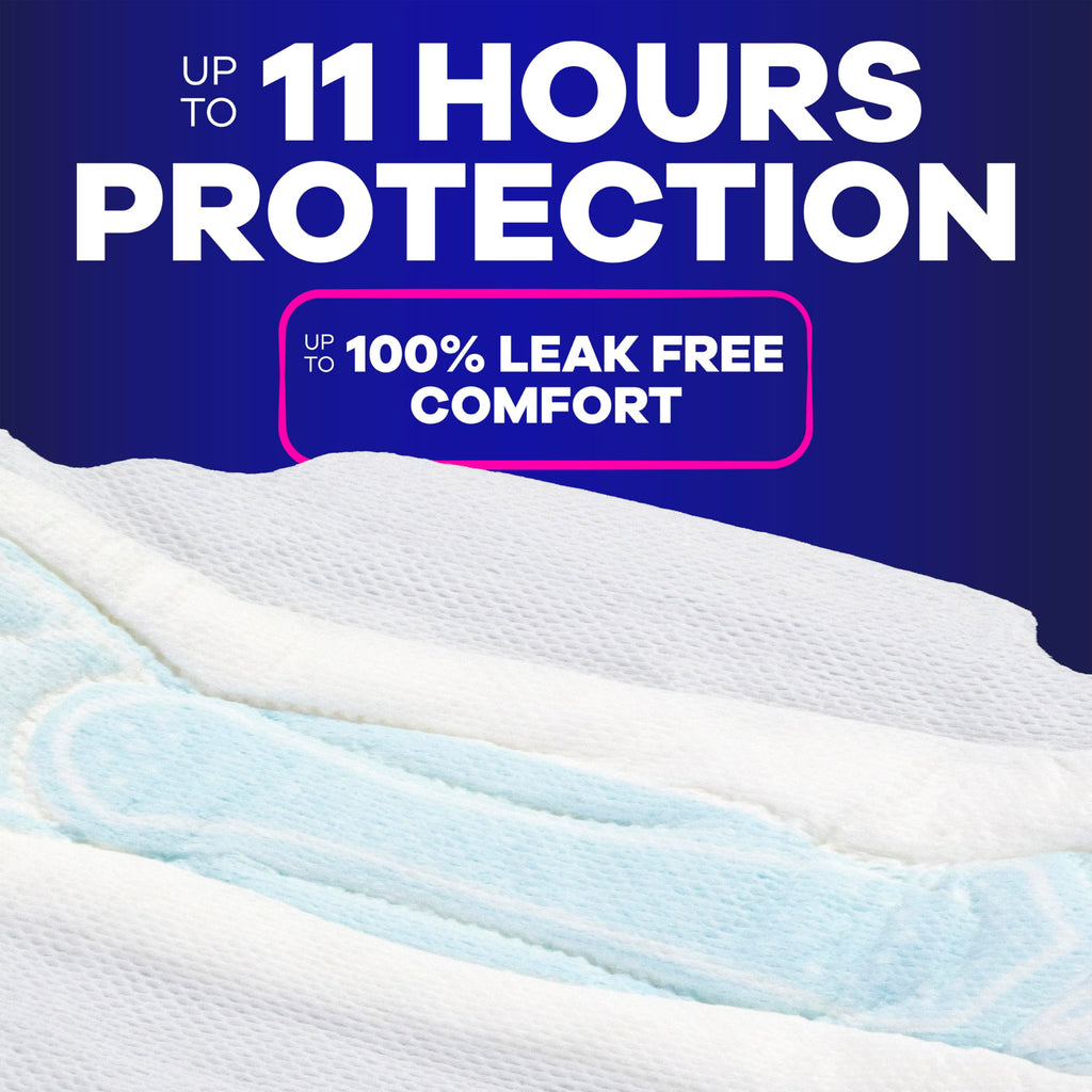 Always Maxi Overnight Pads with Wings for Women, Size 4, Overnight Absorbency, Unscented, 84 Count (3 Packs of 28)