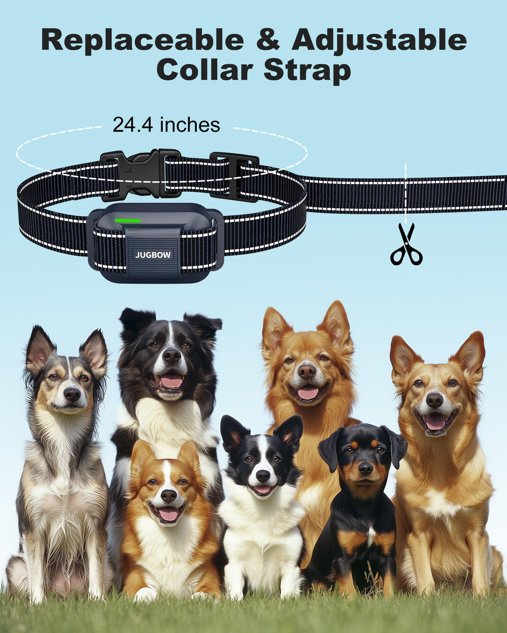 Jugbow Dog Shock Collar - 4200FT Dog Training Collar with Remote Innovative IPX7 Waterproof with 4 Training Modes, Rechargeable E-Collar for All Breeds
