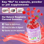 Saffron Supplements Gummies - 4 Months Supply - Saffron Extract 177mg 88.5mg, w/Magnesium Glycinate 400mg 200mg, Rhodiola Rosea, Rosemary, B6 B12 D3 for Calm, Nerve, Rest, Focus, Sugar-Free, 2 Pack