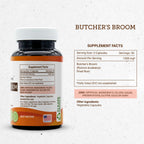 Secrets of the Tribe Butcher's Broom 60 Capsules, 1000 mg, Butcher's Broom (Ruscus aculeatus) Dried Root (60 Capsules)