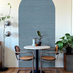 JiffDiff Grasscloth Wallpaper Peel and Stick 1181" x 17.3" Blue Cream Grassweave Stick on Wallpaper Textured Self Adhesive Wall Paper Contact Paper