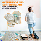 12 x 9 Ft Plastic Sheet Drop Cloths (20-Pack) - Disposable Painter's Sheeting & Tarps for Painting, Waterproof Painting Supplies, Dust Cover for Furniture/Couch/Floor Protection