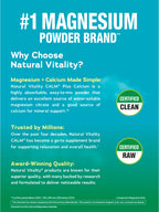 Natural Vitality Calm, Magnesium Citrate & Calcium Supplement, Drink Mix Powder Supports a Healthy Response to Stress, Gluten Free, Vegan, & Non-GMO, Original, 16 oz