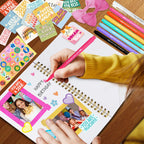 renee atmos DIY Journal Kit for Girls - Arts & Crafts Gifts for Girls 8 9 10 11 12 13 14 Years Old, Scrapbook Diary Supplies Set, Tween Teen Girl Trendy Stuff - Gifts for Girls 8-12 Deals