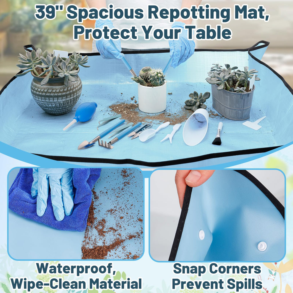ANPHSIN 20pcs Small Gardening Tools Gifts for Women Beginners, Blue