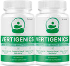 (2 Pack) Vertigenics Supplement Capsules, Vertigenics Capsules, Vertigenics Review, Vertigenics Advanced Formula Brain Health Support, Vertigenics Pills All Natural Formula, 120 Capsules for 2 Months