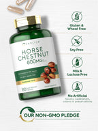 Carlyle Horse Chestnut Extract | 600mg | 180 Capsules | Herbal Supplement | Non-GMO, Gluten Free