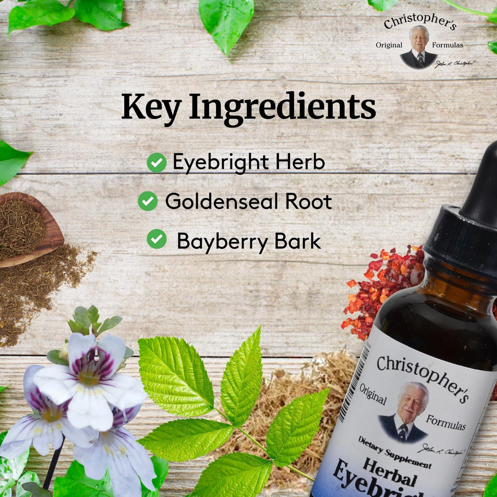 Christopher's Original Formulas Herbal Eyebright, 1 fl oz - Natural Eye Wellness