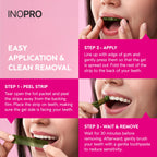 InoPro Teeth Whitening Strips 7 Treatments Kit - Sensitive Teeth Whitener, Peroxide Free, Enamel Safe Green White Strips, Deep Stains Removal - Instant Teeth Whitening Without The Harm (14 Strips)