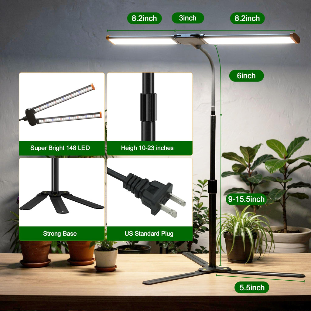 Grow Light for Indoor Plants,6000K White Sun Spectrum Growing Light Lamp