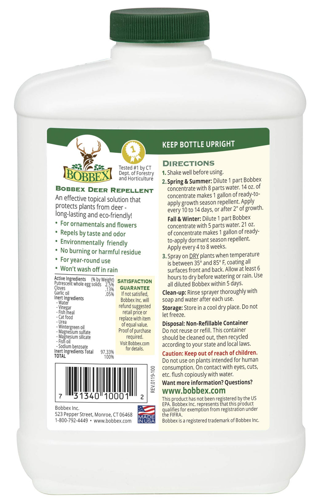 Bobbex Concentrated Deer Repellent, 32 oz.