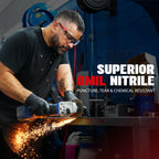 GRIPXX Herkules Grip Heavy Duty 8Mil Black Nitrile Gloves,3D Raised Diamond Texture-Latex & Powder-Free-Industrial, Mechanic (100, X-Large)