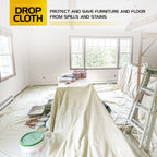 Utopia Drop Cloth (6x9 ft, 2 Pack) Washable and Reusable Drop Cloth for Painting, Furniture & Floor Protection Highly Absorbent Painting Tarp - Canvas Drop Cloth for Outdoor and Indoor Use