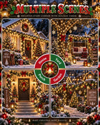OZS 2 Pack 240 LED Solar String Lights Outdoor Waterproof, Warm White