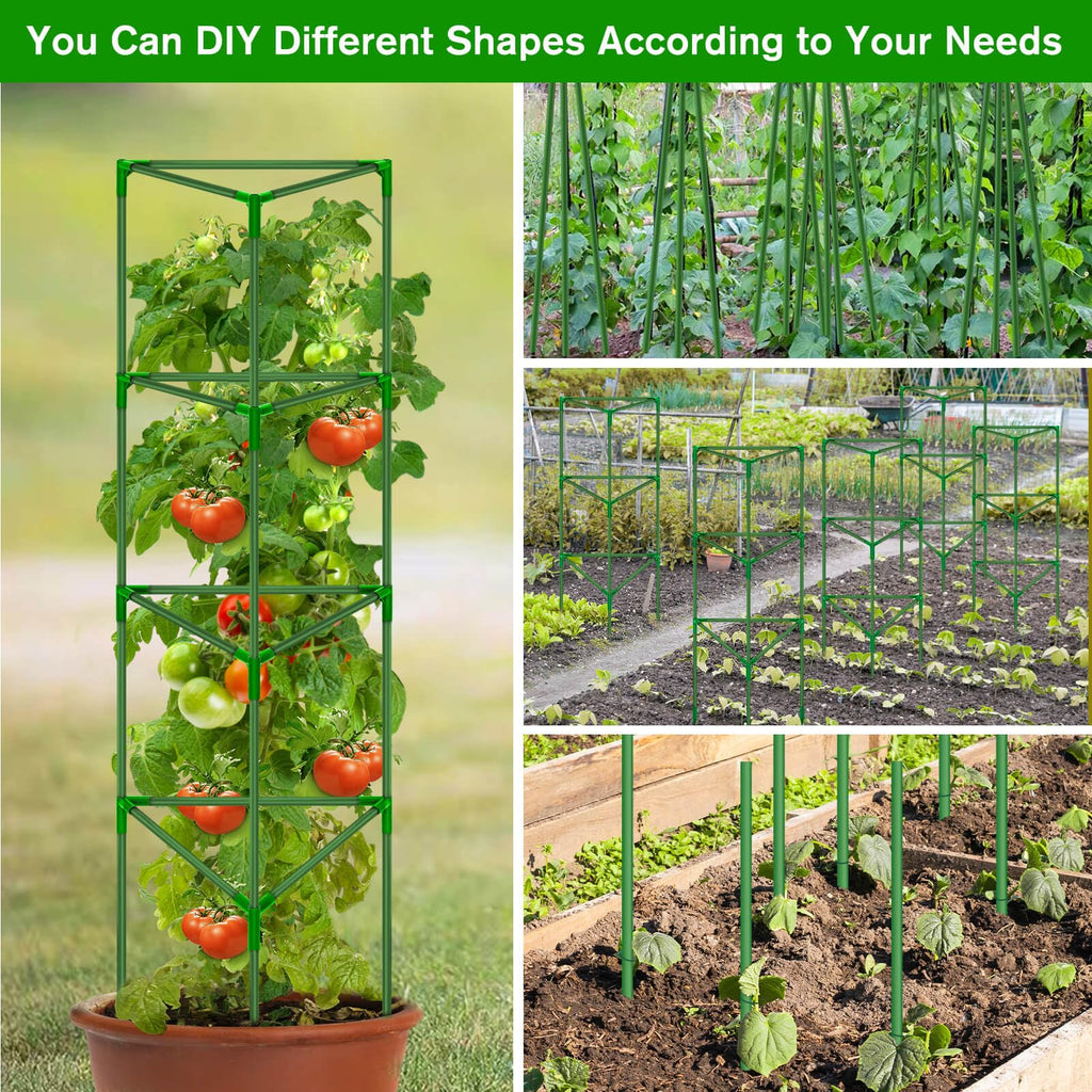 4 Pack Tomato Cages for Garden, Tomato Cage Trellis, Garden Cage Heavy Duty