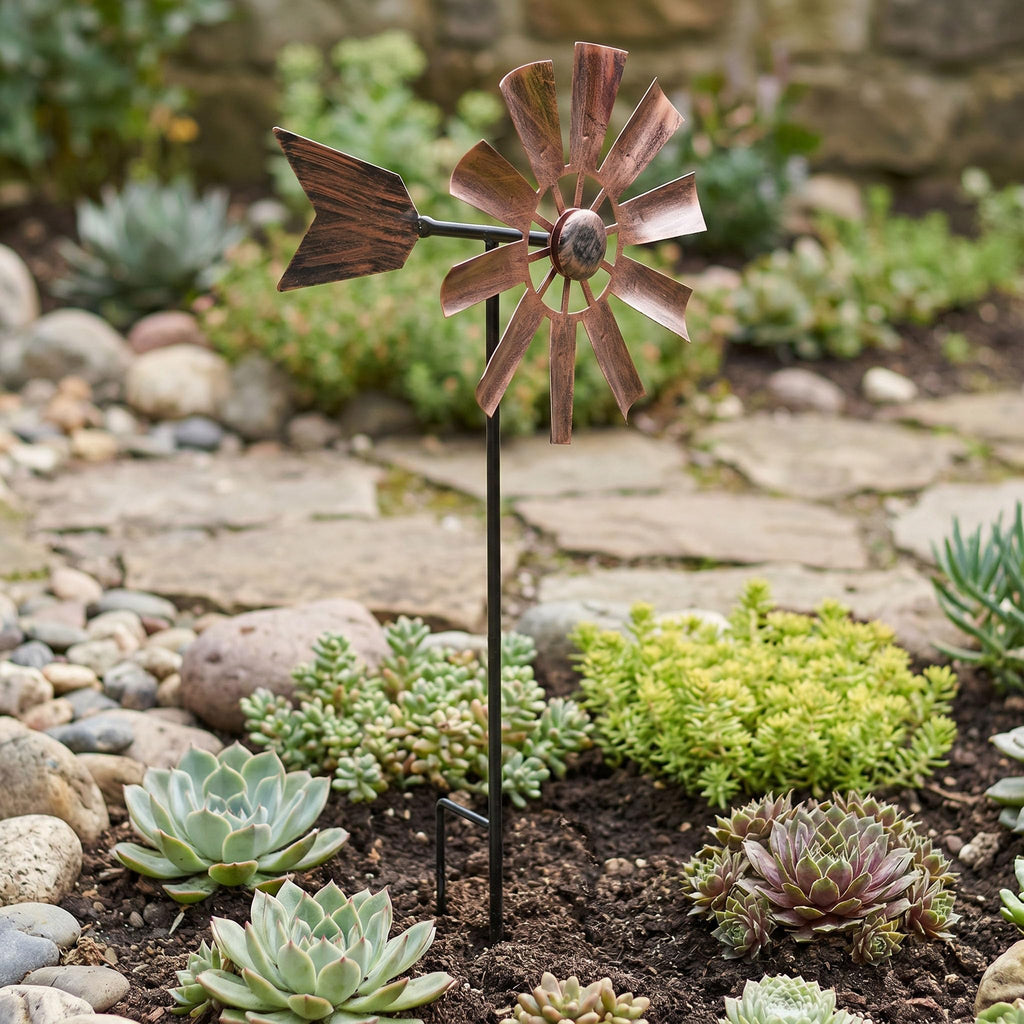 BinaryABC Metal Windmill for Yard Garden – Outdoor Wind Spinner Decor