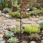 BinaryABC Metal Windmill for Yard Garden – Outdoor Wind Spinner Decor