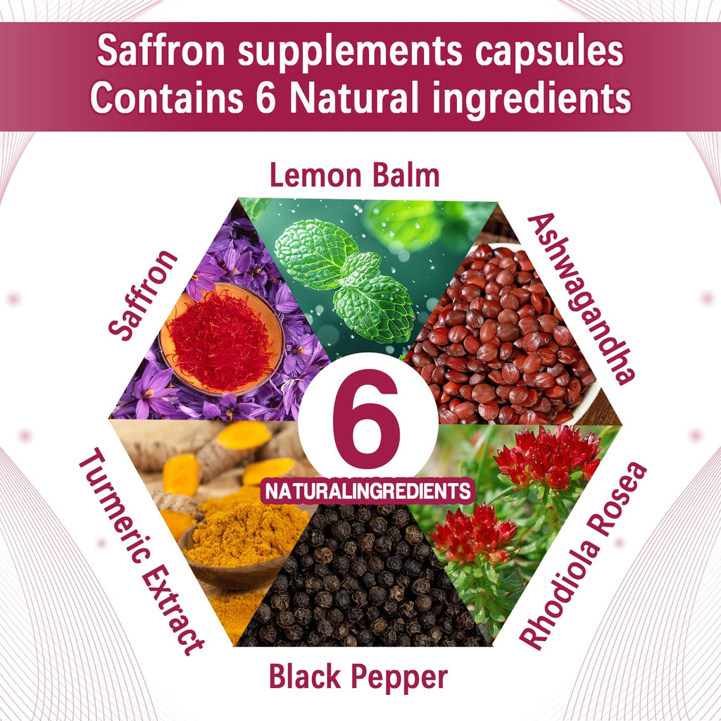 Yalei Saffron Extract Supplements 88.5mg,240 Softgels, 4 Month Supply- Boost Energy & Mood, Support Eye & Heart Health- Vegan, Gluten Free