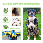SHARLOVY Large Tough Chew Toys for Aggressive Chewers, 9 Pack Dog Rope Toys