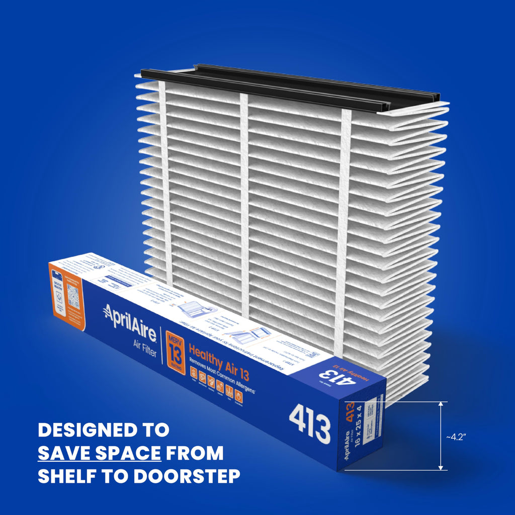 AprilAire 413 Replacement Filter for AprilAire Whole House Air Purifiers - MERV 13, Healthy Home Allergy, 16x25x4 Air Filter (Pack of 1)