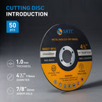 S SATC 4 1/2 Cut Off Wheel 50 PCS Cutting Wheels Angle Grinder Cutting Disc Ultra Thin Metal & Stainless Steel