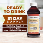 Apetigen Appetite Stimulant for Kids & Adults – Vitamin B-Complex with L-Lysine Liquid – Sugar Free Weight Gain Supplement for Picky Eaters – Caramel Flavor, 16oz
