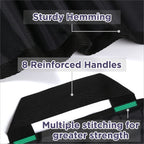 Bed Positioning Pad with Reinforced Handles 48" x 40" Lifting Turning Patient Sheet Transfer Blanket for Caregiver, Bedridden, Elderly, Black