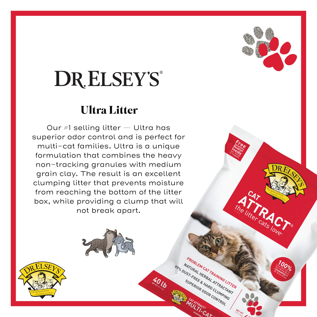 Dr. Elsey's Cat Attract Clumping Clay Cat Litter 40 lb. Bag