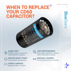 [2025 Upgraded] BlueStars 460-552 uF MFD 110-125 VAC Motor Start Capacitor