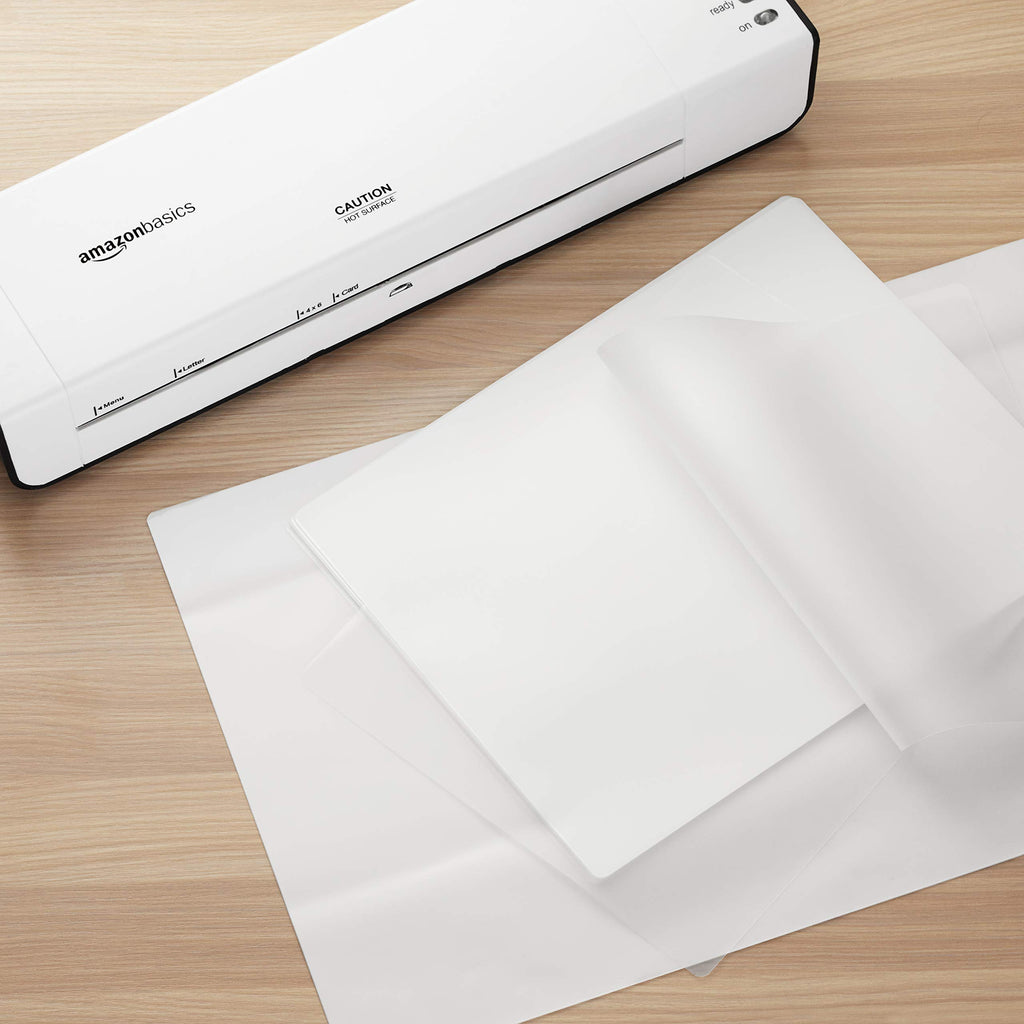 Amazon Basics Clear Thermal Laminating Sheets for Documents and Photos, 9 x 11.5-Inch, 2.8 mil, 200-Pack