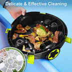Y20 Robotic Pool Cleaner, Cordless Pool Vacuum for Above Ground & Inground Flat Pools with Dual Motors, 120 Min Runtime, Auto-Parking, Powerful Pool Vacuum Robot for Up to 1100 Sq.Ft