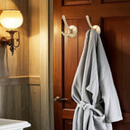 TOFIIGREM Gold Coat Hooks for Wall, 2 Pack Heavy Duty Towel Robe Hooks, Hats Hooks for Entryway Cubicle Closet Mudroom Bathroom Garage