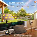 addlon 198FT(192+6) Solar String Lights Outdoor Waterproof, 96+8 LED Shatterproof Bulbs with Remote, Dimmable Brightness & 3 Modes, Solar Powered Patio Lights for Garden,Deck,Backyard,Wedding,Camping