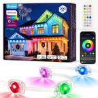 Ecoeve Permanent Outdoor Lights for House, 200ft RGB+IC Christmas LED Light