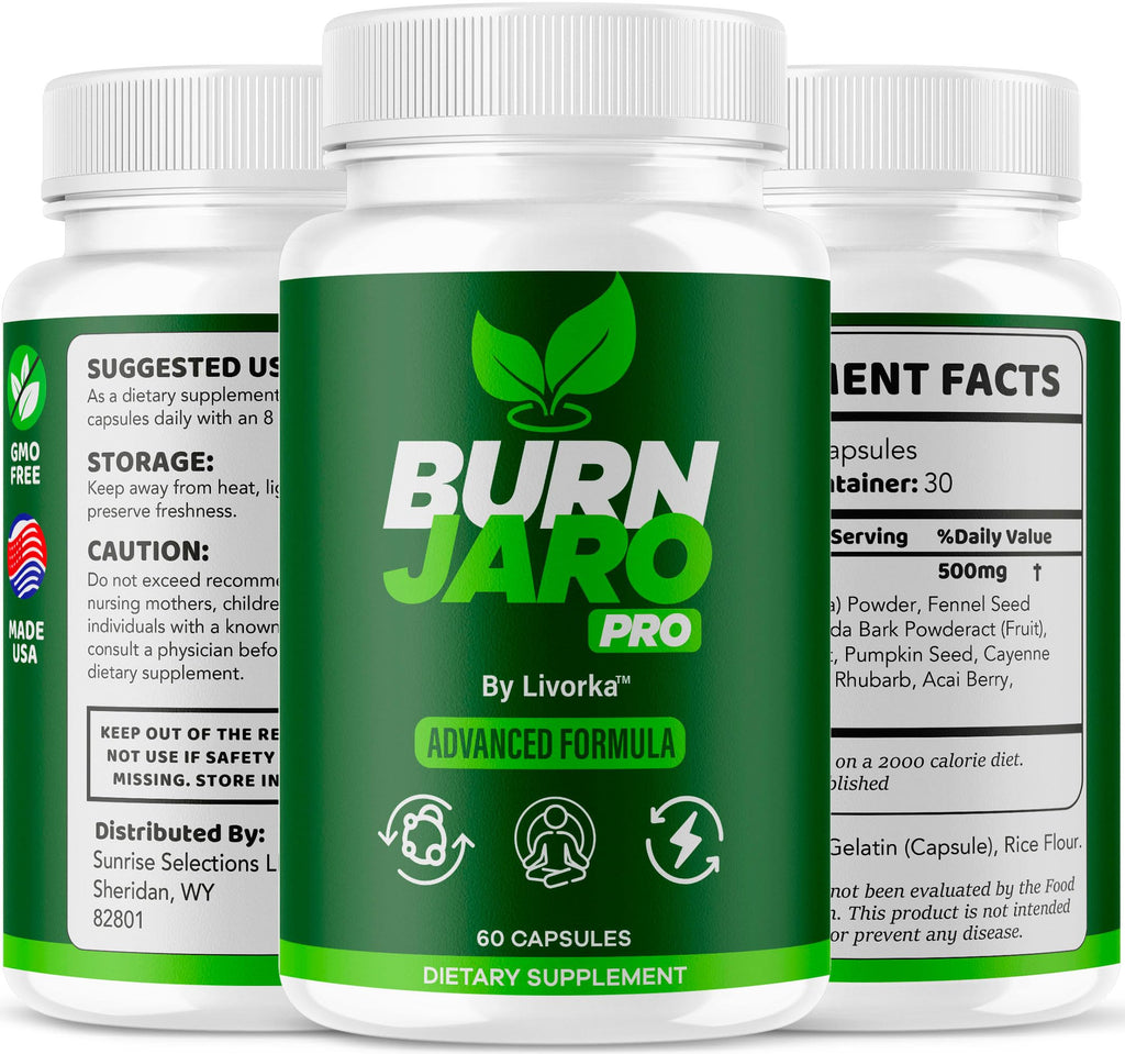 Burn Jaro Pro - BurnJaro Pink Salt Capsules Pro, BurnJaro Pro Pills, Official Advanced Formula Burn Jaro Pro Supplement Pills Natural Ingredients Reviews, 60 Capsules for 1 Month