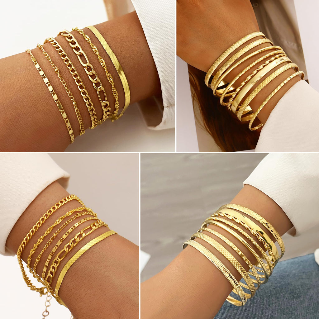 FANDY 137 Pieces Gold Jewelry Set for Women
