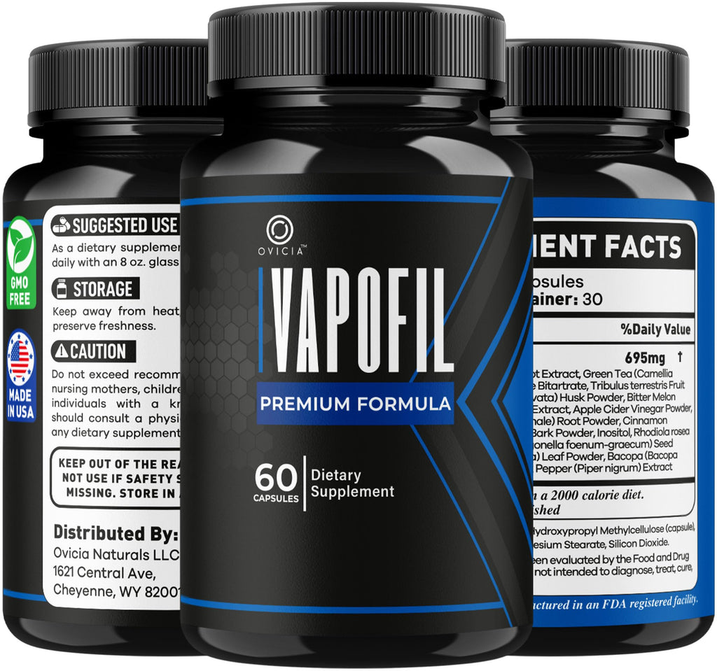 Vapofil Capsules - Official Vapofill Pills Advanced Premium Formula Support Maximum Strength, All Natural Ingredients Vitamins for Overall Health & Wellness Reviews, 60 Capsules for 1 Month
