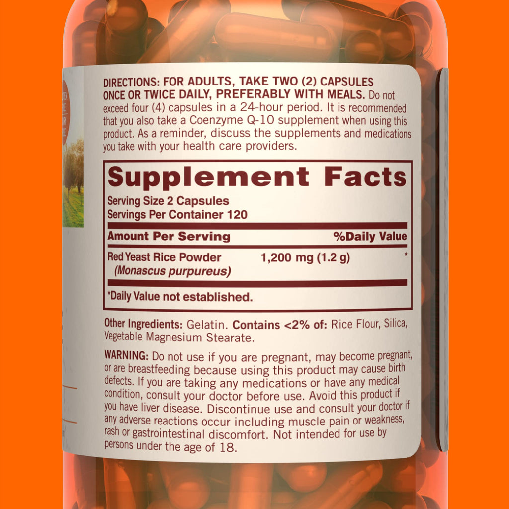 Sundown Red Yeast Rice 1200 mg, 240 Capsules