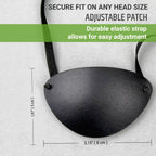 Premium Handmade Leather Eye Patch with Soft Foam Padding, Adult Slim Eye Patch for Men and Women for Lazy Eye Therapy, Cosplay, and Pirate Costume (Black)