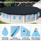 16 Pack Pool Cover Weights with Hooks, Leakproof Swimming Pool Cover Hanging Bag Thick PVC Pool Water Bags, Antifreezing Winter Pool Tarp Weights for Above Ground Pool Cover