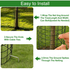 Augshy 10-Pack Tree Trunk Protectors, 17 × 13 Inch Expandable Metal Guard