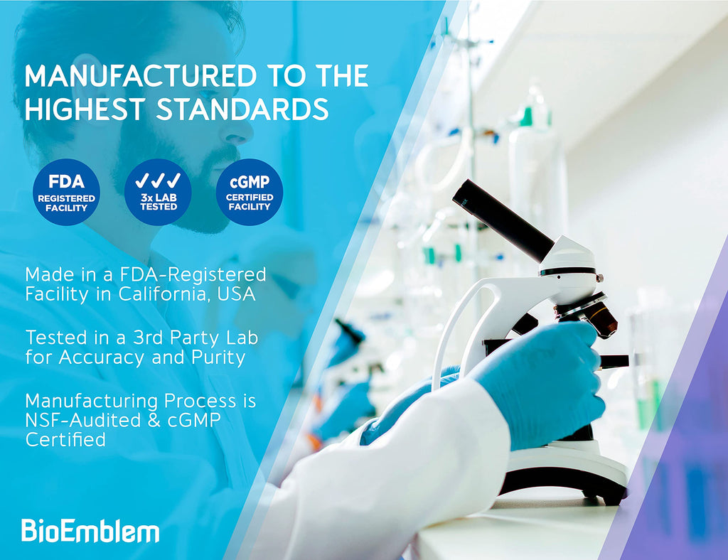 BioEmblem Triple Magnesium Complex | 300mg Magnesium Glycinate, Malate & Citrate | High Absorption Chelated Formula | Vegan, Non-GMO, Gluten-Free | 90 Capsules